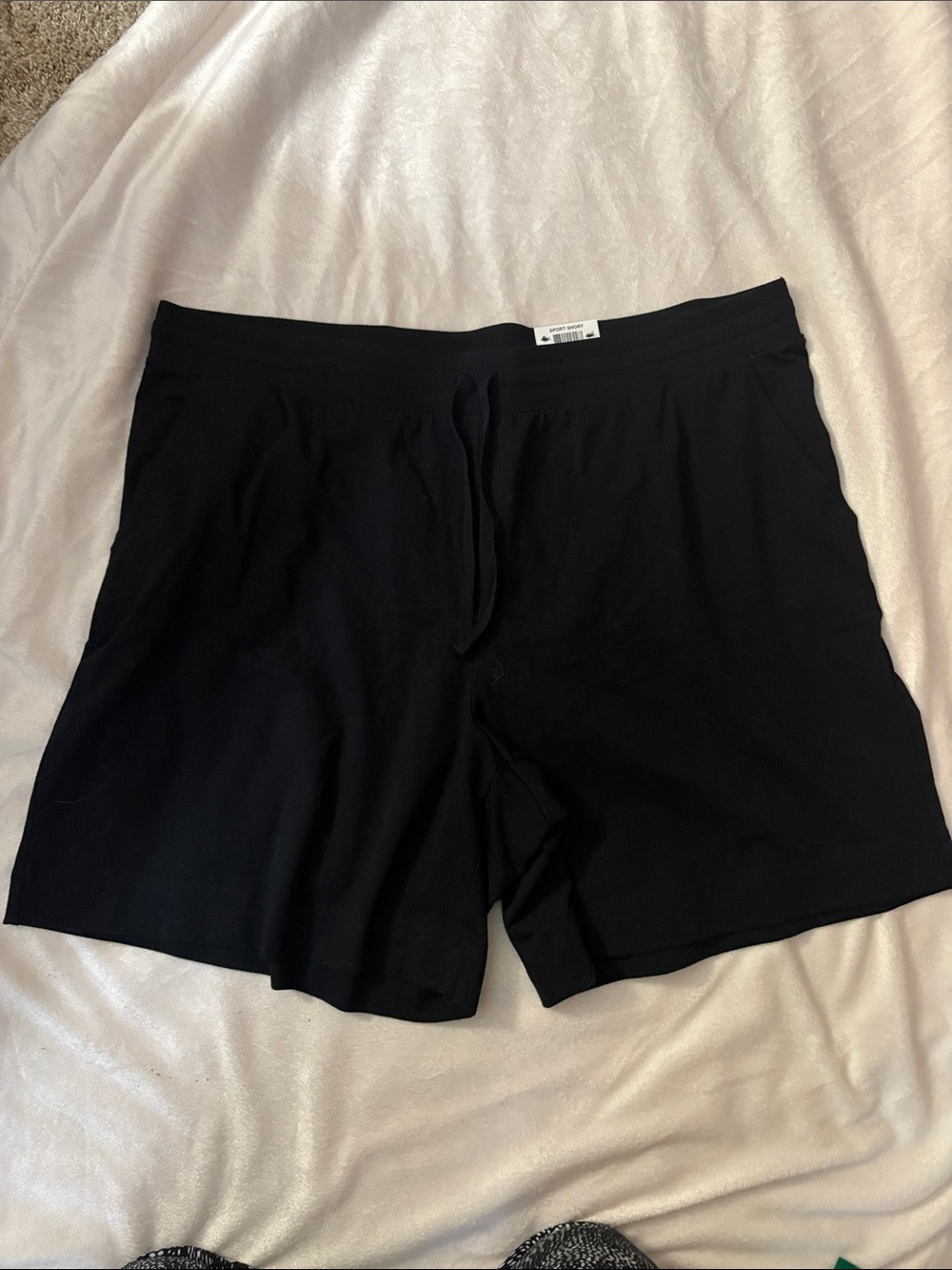 Karen Scott 1x Black Drawstring Shorts